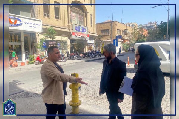 بازدید معاون حملونقل و ترافیک منطقه ۱۲ از خیابان لالهزار شمالی