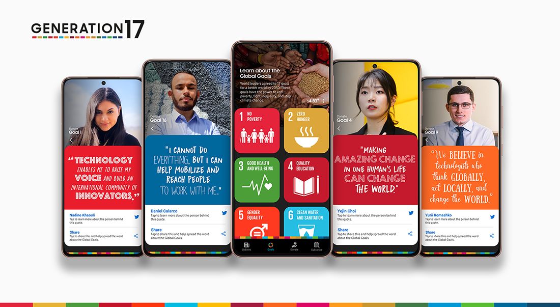 سامسونگ و سازمان ملل چهار چهره جدید به برنامه Global Goals اضافه کردند