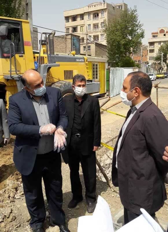 بازدید مدیرکل هماهنگی فنی و عمرانی مناطق و سازمان ها از بزرگراه شهید بروجردی

