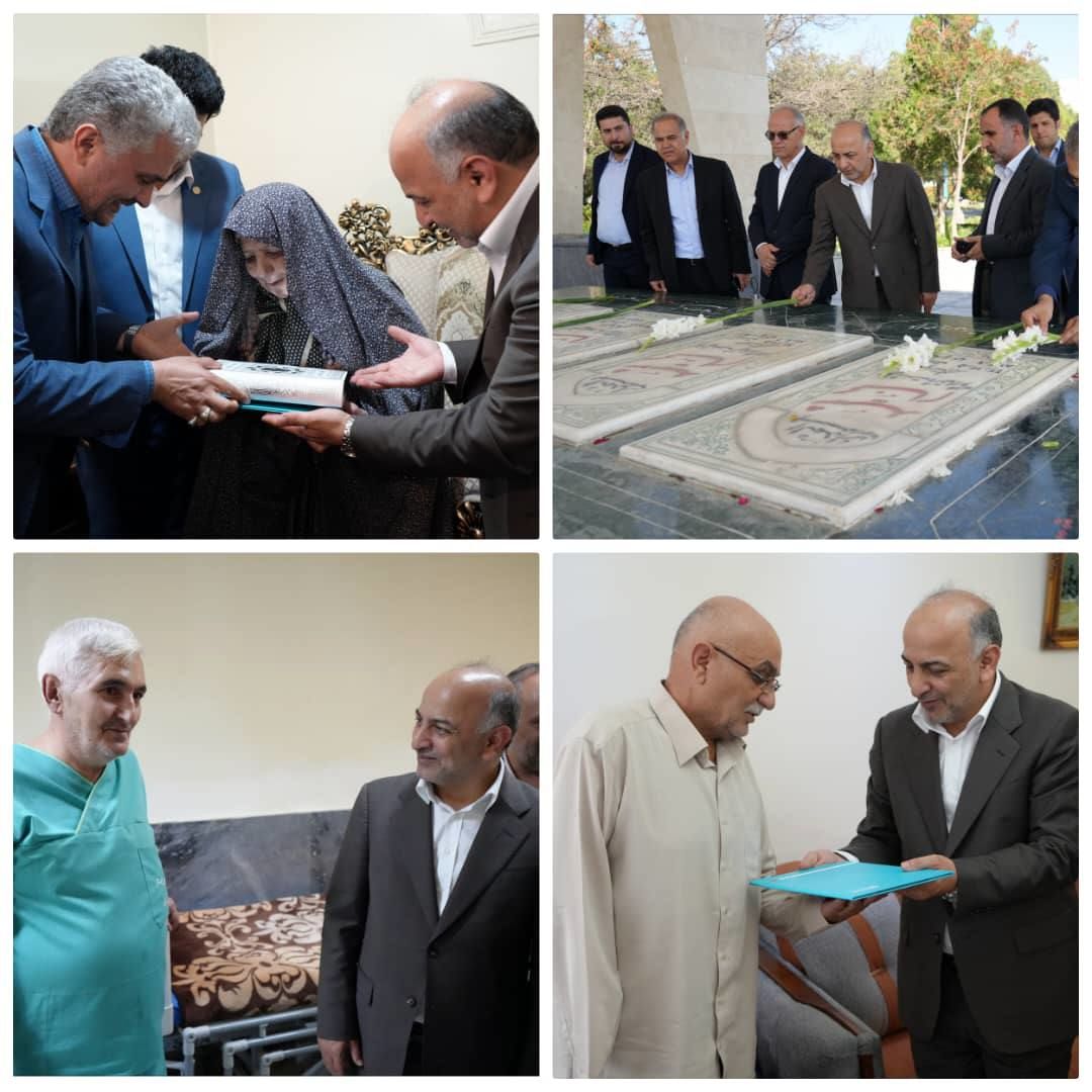 مدیرعامل بیمه دی در سفر به اردبیل با خانواده‌های معظم شهدا دیدار کرد


